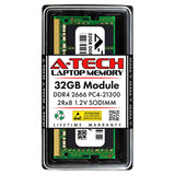 PC4-21300 (PC4-2666V) CL19 SODIMM 2Rx8 1.2V 260-Pin Non-ECC SO-DIMM Laptop Notebook RAM Memory Module