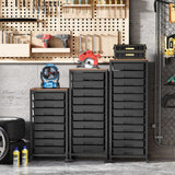 SYKIARIOL Rolling Cart with Drawers,10 Drawer Rolling Cart, Rolling storage cart with drawers, Black Rolling Drawer Cart, Teacher Rolling Cart