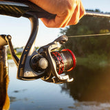 Piscifun Flame Spinning Reels, Lightweight 9+1BB Ultra Smooth Spinning Fishing Reels, Carbon Fiber 19.8Lbs Max Drag, 500, Red