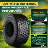 Wiltire 2 Pack 18x9.50-8 Lawn Mower Tire,18x9.50 8 Rear Turf Tires for Garden Tractor Riding Lawn mowers and Golf Cart,18x9.50-8nhs, 4 Ply Tubeless,1040lbs Capacity