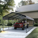 PHI VILLA 12x25 Carport, Metal Carports Canopy Heavy Duty Car Port Garage