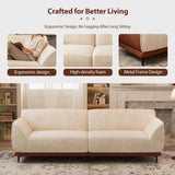 NessCarsti 86.61" 3-Seater Fabric Sofa, Modern Minimalist Upholstered Couch