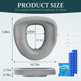 ZXMOBY Comfort Toilet Seat Riser, Ergonomic Slope Design for Easier Sit-to-Stand, No-Tool Portable Aid for Seniors, Post-Surgery, Bariatric, Fits Standard/Elongated Toilets, with Cleaning Tablets