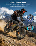 OUXI V8 Electric Bike for Adults, 20" Electric Dirt Bike with NFC Unlock