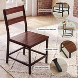 7-Piece Dining Table Set for 6, 63" Extendable Kitchen Table with Curved Backrest Chairs