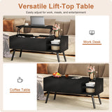 ALINE FURNITURE Black Lift Top Coffee Table, 40" Lift Up Coffee Tables