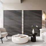 68" H×47" W Outdoor Privacy Screen, HDPE Outside Privacy Panel with Stable Metal Base for Balcony, Garden
