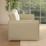 NessCarsti 95" Beige 3-Seater Sofa Couch with High Resilience Cushions