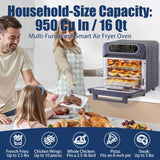 Air Fryer Toaster Oven, Countertop Convection Oven - 1700W Stainless Steel 16QT with Large Capacity, 24 Cooking Functions & Digital Controls for Baking, Roasting, Broiling, Reheating