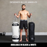 Canvas Punching Bags MMA Muay Thai Kickboxing Training Boxing Punching Bag with Chains (Black) - UNFILLED Elite Sports