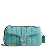 Coach Quilted Colored Dye Denim Tabby Shoulder Bag 26