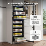 Yeego 24 Inch Beverage Refrigerator – 378 Cans Drink Fridge (Right-Hinged)