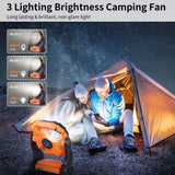 TDLOL Battery Powered Fan，270° Rotating Portable Fan Camping Fan Rechargeable Battery Operated Fan, USB Desk Personal Fan Tent Fan with Hook, Outdoor Fan Camping Fans for Tents,Travel Fan TDLOL
