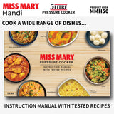 Hawkins 5 Litre Miss Mary Handi Pressure Cooker, Inner Lid Cooker, Silver (MMH50)