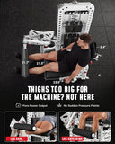GMWD Leg Extension and Curl Machine with 255LB Weight Stack, Adjustable Seated Leg Extension and Lying Leg Curl Machine with 1:2 Ratio, Leg Workout Equipment with Band Pegs, White