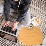 Laptop Lap Desk with Cushion Base, Handle and Non Slip Bar for Bed