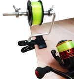 SLMOZKA Fishing Line Spooler Silver Reel Winder Spool Tackle Winder spooling Station Winding System Ultimate Line (B-with Clamp)