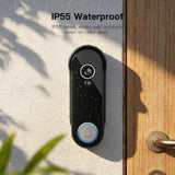 Wireless Doorbell Camera with 7" Touchscreen Monitor, 1080P Video Door Phone Intercom System 2.4G/5G WiFi, PIR Motion Detection, Local Storage, No Monthly Fee, 2-Way Audio, Night Vision, App Control