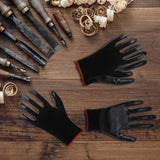 72 Pairs Gardening Work Gloves Bulk Rubber Coated Glove for Men Women Large Gardening Gloves Black Construction Gloves