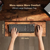 59 Inch L Shaped Standing Desk with Shelves and Keyboard, Electric Corner Standing Desk Adjustable Height