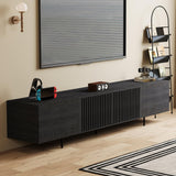 NessCarsti 94.48" Mid Century Modern Black TV Stand for TVs Up to 100 Inch