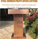 Weatherproof Stainless Steel Podium - Versatile Indoor/Outdoor Lectern for Restaurants, Hotels, Conferences & Events - Stylish Hostess Reception Desk