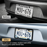 License Plate Frame Cover, Clear License Plate Protector 2 Pack, ABS Car Rear Front Plate Frames with Screws Caps, Rustproof, Unbreakable, Easy Install for Cars, Trucks, SUVs, Clear Gray