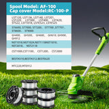 String Trimmer Line for Black and Decker ,AF-100 String Trimmer Replacement Spool, 30ft 0.065" Trimmer Line Replacement Spool for Black and Decker Weed Eater String(6 Line Spools, 1 Caps, 1 Springs)