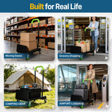 2-in-1 Folding Hand Truck & Dolly Cart, Convertible Hand Truck with Flat Platform