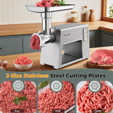 Facelle Electric Meat Grinder for Home Use #5, Powerful Motor 2000W Max (300W rated), SUS Blades & 3/5/7mm Grinding Plates,Sausage Stuffer & Kubbe Kit, Food Grinder for Burgers, Kibbeh, Beef Sticks