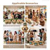 NIUBNKJ 100 Pack Light Blue Tennis Balls Wedding Favors for Dog Lovers, 2.5 Inch, Fur Ever Love Paw Print, Includes Individual Boxes, Cards and Twine