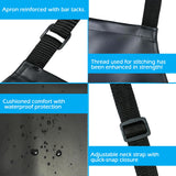 juningxin 4-piece waterproof rubber vinyl apron 40 inch for dishwasher lab butcher cooking kitchen black men/women chef apron heavy duty chemical work extra long grill with adjustable bib