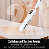 PROMOMO Handheld Vacuum Cordless, Lightweight 1.4lb with Powerful Suction, Charging Dock, Single Touch Empty and Detachable Dust Cup, Portable Mini Car Vac for Home Office and Pet Hair (Creamy White)
