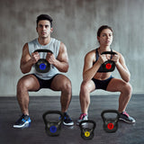 Fitvids Kettlebell Sets 3 Piece 5/15/20LB Strength Training KettleBells Weight Set, Black