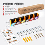 Wall Mounted Fishing Rod Holder for Garage | Holds Up to 6 Rods or Combos, Fits Most Fishing Poles（2 Pack） PROBITE