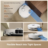 DREAME L40 Ultra Gen 2 Robot Vacuum and Mop with 25,000Pa Suction, Extendable Side Brush and Mop, All-in-One Self-Emptying & Cleaning Dock, Voice & App Control, White