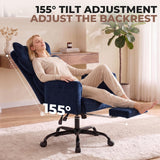 Big and Tall Office Chair,Wide Criss Cross Legged Chair, Flip Arm, NAVYBLUE