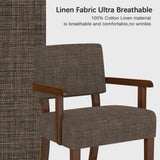 FAGAGA Accent Chair, Armchair with Solid Wood Frame and Legs, Brown