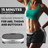 EILISON FitMaxx 3D XL Vibration Plate Exercise Machine - Whole Body Workout Vibration Platform w/Loop Bands - Lymphatic Drainage Machine for Weight Loss, Shaping, Recovery (Fitpro Silver)