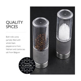 Cole & Mason Regent Concrete Stemless Salt & Pepper Mill Gift Set - Refillable Salt & Pepper Grinder Set with Carbon Steel Precision Mechanisms - Hand Wash Kitchen Tools & Gadgets - Grey