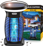 Solar Bug Zapper Outdoor Waterproof, Portable Pest Control Electric Mosquito Zapper Killer with Panel Sensor zechuan