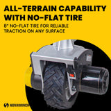 Novawinch Mini Mover 3-12V Electric Trailer Dolly - Motorized Jockey Wheel for Trailers up to 6000 lbs - Powered Forward and Reverse Steering Control - 8 Inch No Flat Tire - Clamp or Bolt Mount