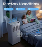 8000 BTU Portable Air Conditioners,Portable AC with Cool, Fan,Dehumidifier,Sleep,24H Timer,Quiet Cooling,Up to 350 Sq.Ft,Air Conditioner for Bedroom,Home,Office,Remote&Window Kit