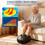 Musugy Shiatsu Foot Massager with Heat : 2026 Upgraded Deep Kneading Foot Massager Machine with Vibration & Compression for Plantar Fasciitis & Neuropathy - Relax for Office Home Use, Black
