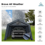 MFSTUDIO Portable Carport 13x22ft, Garage Car Tents Storage Sheds Canopy