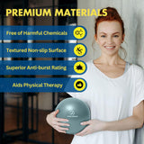 ProBody Pilates Small Exercise Ball - 9 Inch Workout Ball for Stability, Barre, Yoga, Core & Physical Therapy, Home Gym & Office Use (Blue) ProBody Pilates