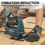 Vgo... 1-Pair Work Gloves for Men, Gardening Gloves,Cow Leather Safety Work Gloves, Puncture-proof, Thornproof, Touchscreen(Size L,Gray,CA7780)