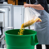 4 Pack 44 Gallon Green Round Commercial Trash Can With Lid And Dolly