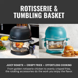 Non Toxic Air Fryer™ 9-in-1 Functions - Glass AirFryer 5 Quart w/ 360 Visibility, Self-Cleaning, 400F Vortex Air Fryer for Even Cooking, BPA-Free Teflon Free, Rotisserie, Roast, Bake, Sage