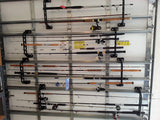 Cobra Storage Garage Door Storage Rack - 21" Black ABS Plastic Fishing Rod Holder - Ultimate Garage Organization for Fishing Gear and Equipment, Saltwater Fishing Gear